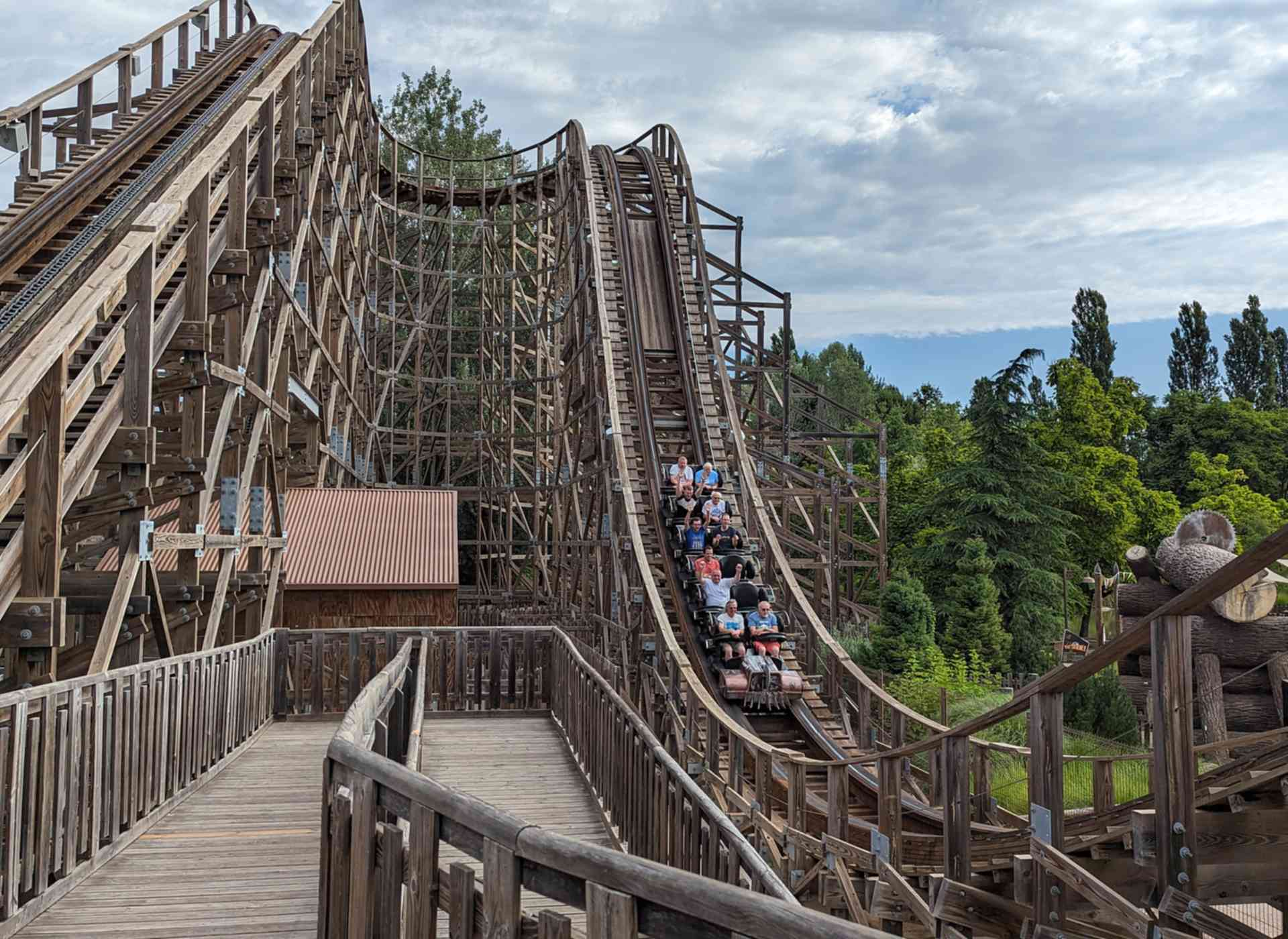 Timber Family Attraction Roller Coaster at Walibi Rhone Alpes