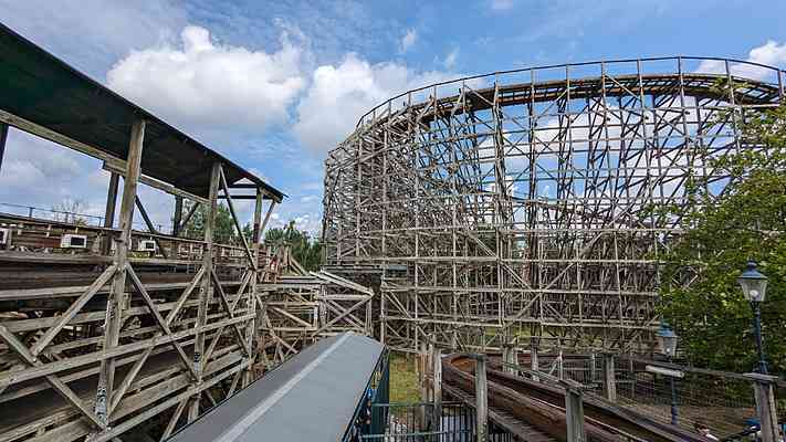 Loup Garou Thrill Ride Roller Coaster at Walibi Belgium