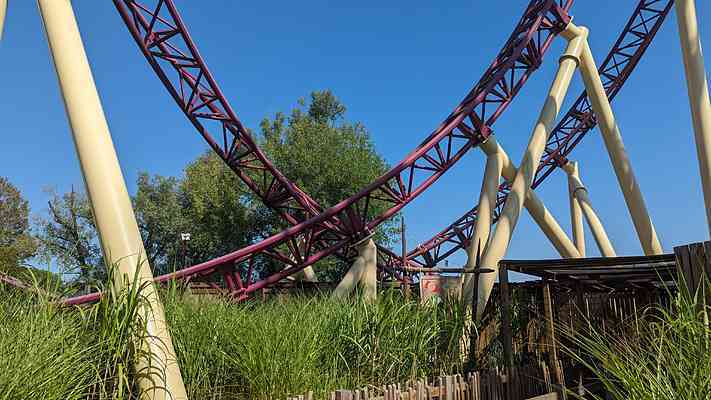 Mystic Thrill Ride Roller Coaster at Walibi Rhone Alpes