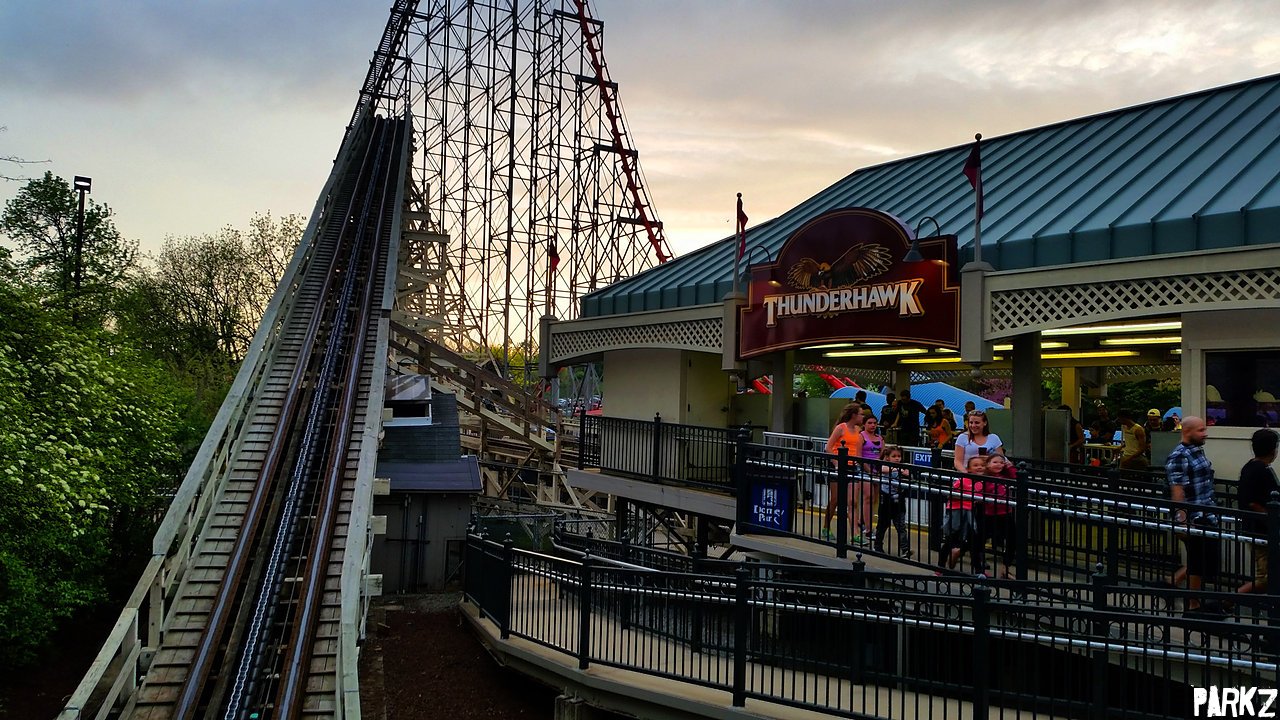 Thunderhawk Roller Coaster at Dorney Park Parkz Theme Parks